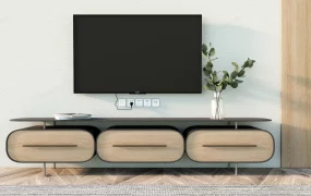 Modern Capsule Drawer Media Console SketchUp 3D Model