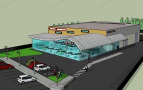 Car Dealer With Parking Lot