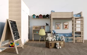 Natural Wood Kids Bedroom