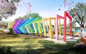 Rainbow Walkway Pergola Landscaping