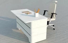 Modern Stone Office Desk And Chair