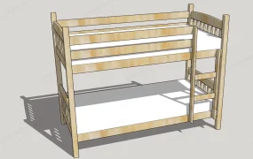 Natural Wood Bunk Bed