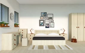 White And Wood Bedroom
