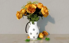Yellow Roses Flower Arrangement