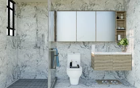 White Marble Bathroom Design