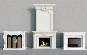 3 Marble Fireplaces