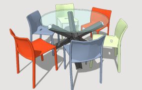 Glass Dining Table Set