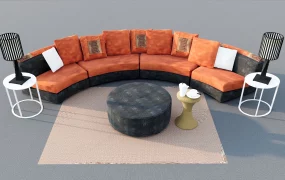Curved Sectional Sofa