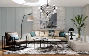 Modern Industrial Living Room