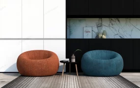 Round Bean Bag Chair Set