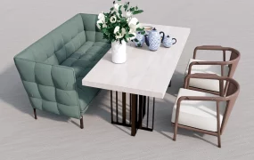 Booth Dining Table Set