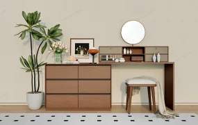 Makeup Vanity Dresser Combo