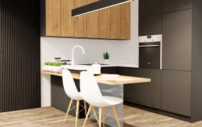 Black And White Small Kitchen
