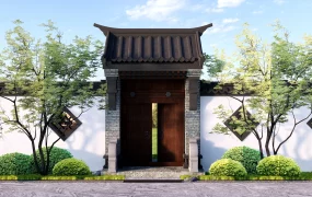 Traditional Chinese Courtyard Gate