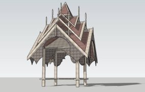 Traditional Thai Style Wooden Gazebo