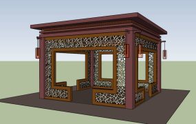 Wooden Square Gazebo