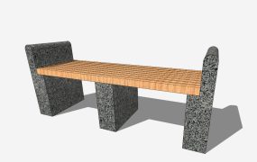 Stone and Wood Park Bench