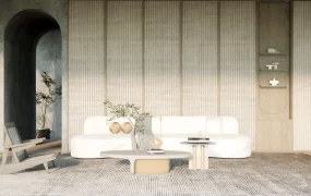 Minimalist Wabi Sabi Living Room