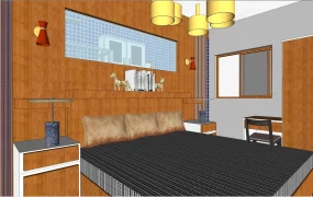 Small Bedroom With Bathroom Design