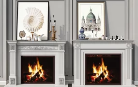 Ornate White Fireplaces