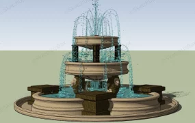 3 Tier Large Lion Fountain