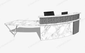 White Marble Counter Reception Desk