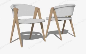 Wooden Tube Dining Chair