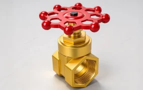 Threaded Brass Gate Valve SketchUp 3D Model