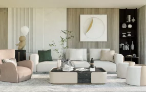 Cream And White Living Room Ideas