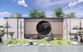 Zen Garden Feature Wall