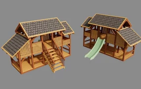 Outdoor Wooden Playhouse