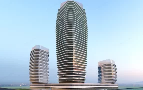 Modern High Rise Building Complex