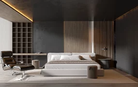 Dark Zen Bedroom Idea