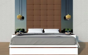 Tufted High Headboard Bed