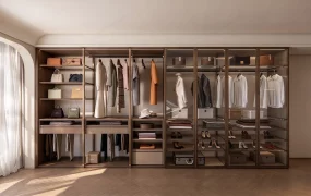 Modern Built In Walk In Wardrobe Closet System SketchUp 3D Model
