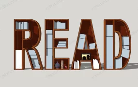 Letter Shaped Bookcases