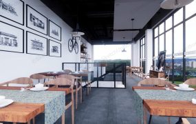 Industrial Cafe Interior Design