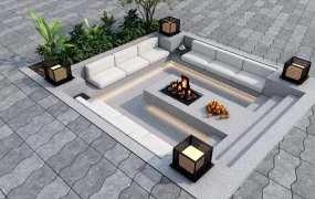 Sunken Patio Design Idea