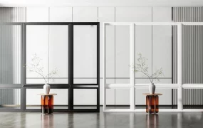 Modern Metal Framed Glass Partition Wall Systems SketchUp 3D Model