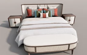 Modern Upholstered Bed Set
