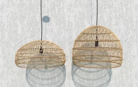 Rattan Dome Pendant Lights