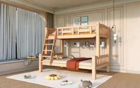Twin Over Full Bunk Bed With Stairs