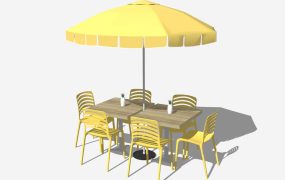 Yellow Patio Furniture Set
