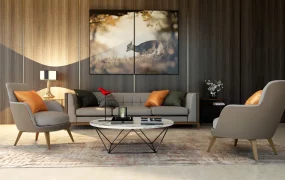 Warm Modern Living Room