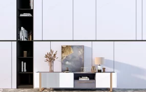 Tv Wall With Shelves