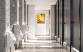Commercial Public Restroom Interior Layout