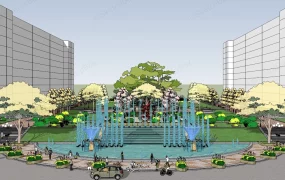 Urban Center Plaza Landscape Design
