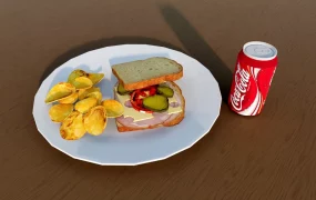Sandwich And Coca Cola