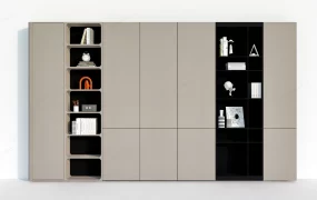 Modern Wardrobe Bookcase Combo