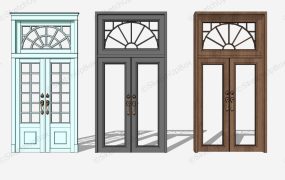 Three Front Doors With Sidelights